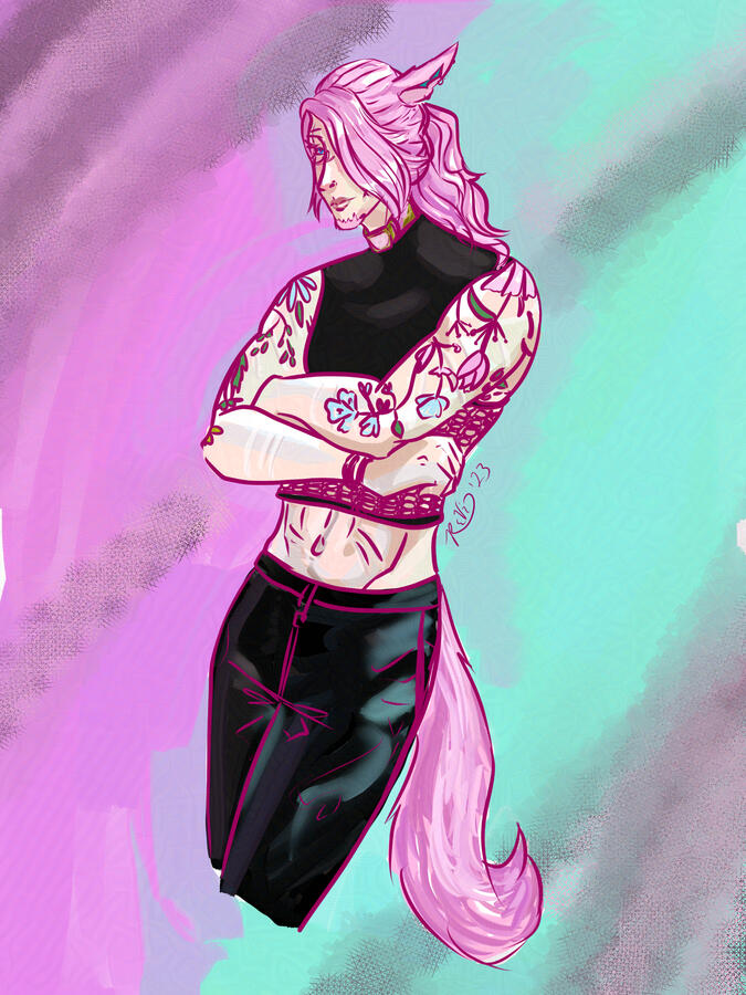 Color Sketch Knees Up Plus Tattoo: $75